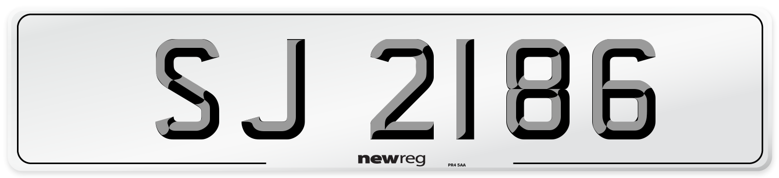 SJ 2186 Number Plate from New Reg